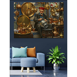 Kalaycının Renkli Dünyası Dekoratif Kanvas - Mdf Ahşap Tablo 35x50 cm