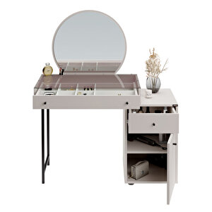Dior Aynalı Makyaj Masası-vizon 108x130x47 Cm