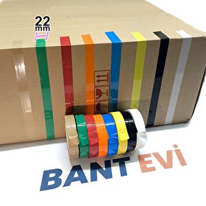 8 Renk 22mmx100mt İnce Koli Bandı Renkli Paketleme Ve İşaretleme Bantları