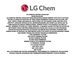 Lg Chem 7 Fi̇ltre 14 Aşamali Special Filtre Seti̇.inline Quick.su Aritma Ci̇hazlari İçi̇n