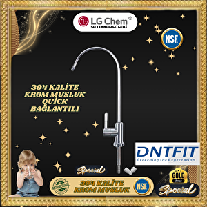 Dnt Fi̇tti̇ngs 304 Kali̇te Krom Musluk Quick Bağlantili Avrupa Ti̇pi̇ Aç Kapa Si̇stemli̇