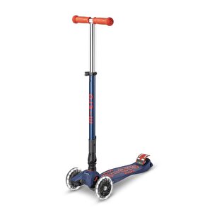 Maxi Micro Deluxe Led Foldable Navy Scooter