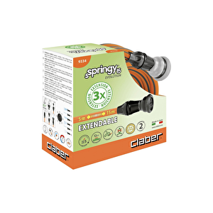 Claber 9334 Sprıngy Hortum Set Makaralı Sihirli Hortum 1/2''-5.15 Mt Uzar Başlangış Seti,askılı Ve Duşlu Sulama Başlıklı