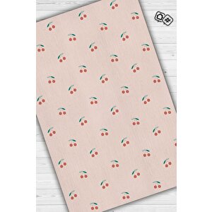 Kiraz Kırmızı Halı Minimal Salon Halısı Renkli Mutfak Halısı Tarz Oturma Odası Halı 200x300 cm