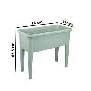 So-ab03 Dekoratif Ayaklı Bahçe Yetiştirme Saksı 60 Litre No 3 Yeşil