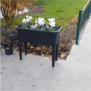 So-ab03 Dekoratif Ayaklı Bahçe Yetiştirme Saksı 60 Litre No 3 Antrasit
