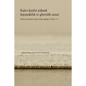 İskandinav Tasarım Bej Elit Bukleli Sisal Halı Salon Oturma Odası Dış Mekan Halısı Dayanıklı