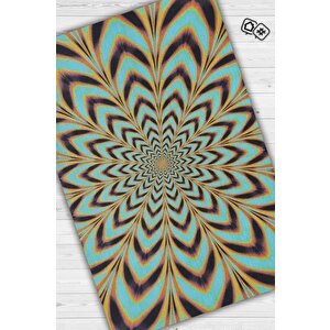 Optik İllüzyon Dokuma Tabanlı Geometrik Halı Kareli Oturma Odası Halısı Renkli Salon Halısı 120x180 cm