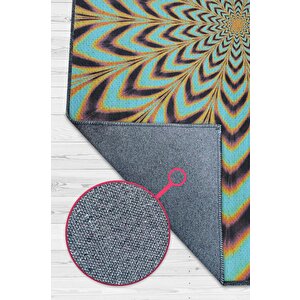Optik İllüzyon Dokuma Tabanlı Geometrik Halı Kareli Oturma Odası Halısı Renkli Salon Halısı 120x180 cm