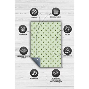 Homshtag Avokado Desenli Yeşil Halı Minimal Salon Halısı Renkli Mutfak Halısı Tarz Oturma Odası Halı