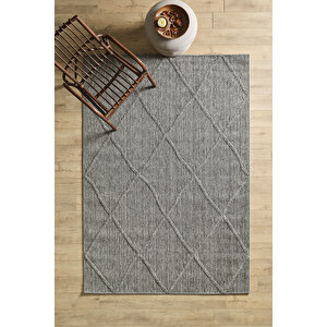 İskandinav Tasarım Gri Elit Bukleli Sisal Halı Salon Oturma Odası Dış Mekan Halısı Dayanıklı 140x200