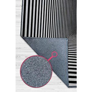 Homshtag Tünel Dokuma Tabanlı Geometrik Halı Kareli Oturma Odası Halısı Siyah Beyaz Salon Halısı