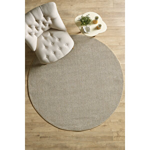 Modern Desenli Cool Halı Sisal Halı Bukleli Halı Bej Halı Düz Renk Halı Salon Halısı Yuvarlak 200x200 cm