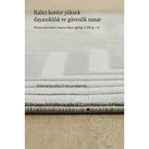 Sık Dokunmuş Gümüş Renk Modern Tasarım Jüt Taban Oturma Odası Salon Halısı Leke Tutmaz Toz Vermez