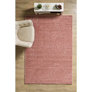 Post Peluş Uzun Tüylü Pembe Shaggy Oturma Odası Salon Çocuk Odası Halısı Toz Vermez 80x250 cm