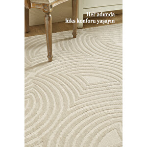 Elit Tasarım Sık Dokuma Bej Renk Jüt Taban Oturma Odası Salon Halısı Leke Tutmaz Toz Vermez