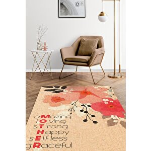 Annelik Özellikleri Çok Renkli Çicekli Halı Dijital Baskı Salon Halısı Anneye Özel Halı 200x300 cm