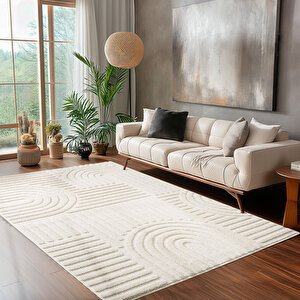 Modern Halı Cool Halı Krem Halı Düz Renk Halı Salon Halısı Mutfak Halısı Yıkanabilir Halı Peluş Halı 160x230 cm