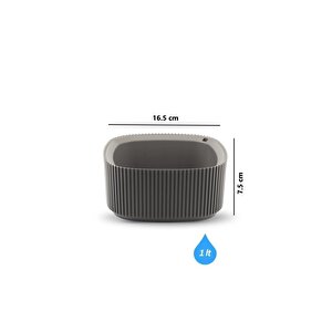 Krs-247 Pera Dekoratif Aranjman Kaktus Sukulent Saksı 1 Litre No 1 Kahverengi