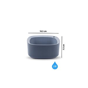 Krs-247 Pera Dekoratif Aranjman Kaktus Sukulent Saksı 1 Litre No 1 Mavi