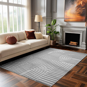 Modern Halı Cool Halı Gri Halı Düz Renk Halı Salon Halısı Mutfak Halısı Yıkanabilir Halı Peluş Halı 200x290 cm