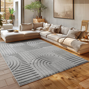 Modern Halı Cool Halı Gri Halı Düz Renk Halı Salon Halısı Mutfak Halısı Yıkanabilir Halı Peluş Halı 200x290 cm