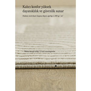 Özel Tasarım Sık Dokuma Bej Renk Jüt Taban Oturma Odası Salon Halısı Leke Tutmaz Toz Vermez