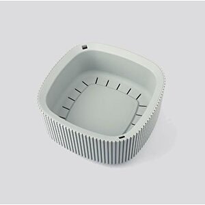 Krs-248 Pera Dekoratif Aranjman Kaktus Sukulent Saksı 1.8 Litre No 2 Gri