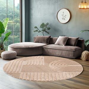 Modern Halı Cool Halı Pembe Halı Düz Renk Halı Salon Halısı Mutfak Halısı Yıkanabilir Halı Oval Halı 200x200 cm