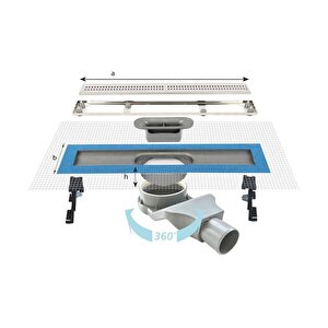 Line 2 Plain 50 Cm Izgaralı Duş Kanalı 1154-1035023-01