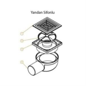 Master X Yalıtımsız Noktasal Su Gideri, 10x10cm, Mat Satine, 47h0026000000001