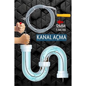 Modacar Profesyonel Kanal Açma Sprali Kanal Gider Tıkanık Açıcı 5 Mt