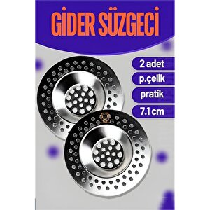 Modacar Çelik Lavabo Süzgeci 2 Adet