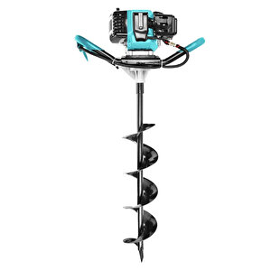 Benzinli Zemin Delme Burgu Makinesi Delik Açma 1.4 Kw Fide Dikme Total Toprak Seti 150 Mm 800 Mm