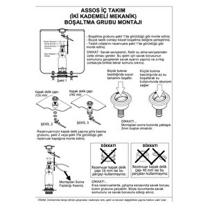 Assos İki Kademeli Rezervuar İç Takım Zeplin Flatörlü 607-001