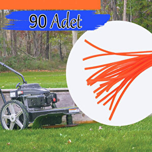 Motorlu Tırpan Kare Misinası 4 Mm 90 Adet Çim Ot Biçme Teli Extra Güçlü Profesyonel Hazır 28 Cm