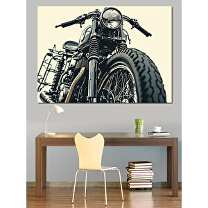 Retro Klasik Motosiklet Dekoratif Kanvas - Mdf Ahşap Tablo 50x70 cm