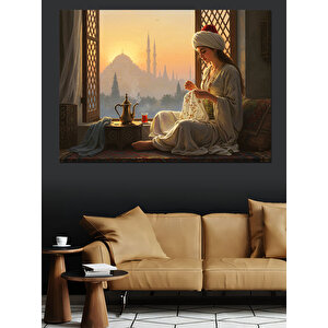 Cumbada Çay Keyfi Dekoratif Kanvas - Mdf Ahşap Tablo