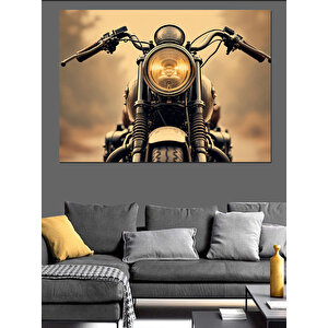 Klasik Motosiklet Önü Dekoratif Kanvas - Mdf Ahşap Tablo 35x50 cm