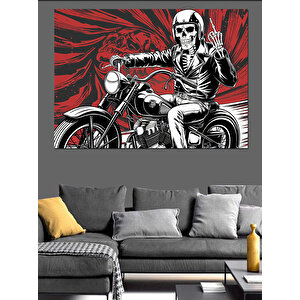 Asi Motosikletçi Dekoratif Kanvas - Mdf Ahşap Tablo