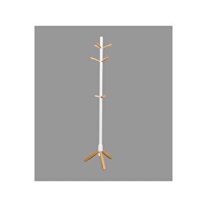 Handy Mate Valencia Masif Askılık-Beyaz-Naturel 46x176x46 Cm