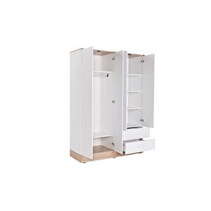 Mobilya Base 4 Kapı 2 Çekmeceli Gardırop