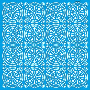 Geometrik Duvar Deseni Stencil - Boyama Şablonu