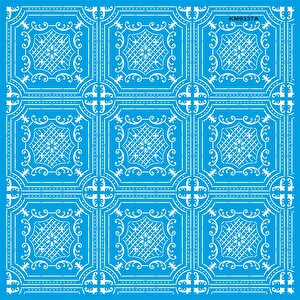 Geometrik Duvar Deseni  Stencil - Boyama Şablonu 100x100cm