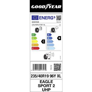 235/40r19 96y Eagle Sport 2 Uhp Xl Fp Oto Yaz Lastiği (üretim: 2025)