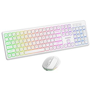 Km-319bt Q Türkçe Rgb Kablosuz Oyuncu Klavye Mouse Seti