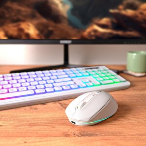 Everest Km-319bt Q Türkçe Rgb Kablosuz Oyuncu Klavye Mouse Seti