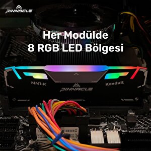 Timetec Pinnacle Pkmd4u32c16chb32g 32gb Ddr4 3200mhz 2rx8 Cl16 Rgb Masaüstü Ram