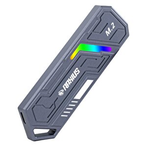 Raxius Dk03 Usb-a/type-c Kablolu Rgb 512gb 22x80 M.2 Nvme Taşınabilir Harici Ssd