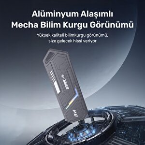 Raxius Dk03 Usb-a/type-c Kablolu Rgb 512gb 22x80 M.2 Nvme Taşınabilir Harici Ssd